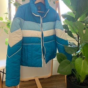 Blue Bomber Puffer Jacket